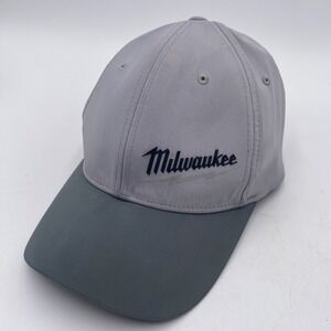 Milwaukee Tools Flex Fit Hat Gray Size Large XLarge Cleaned Drifit